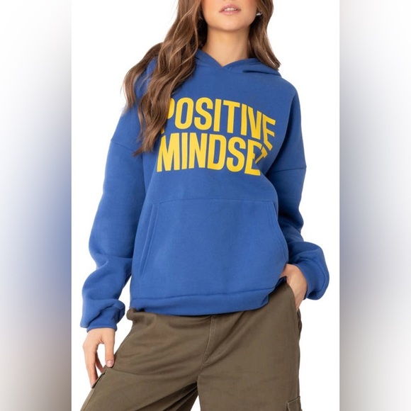 EDIKTED Positive Mindset Oversized Hoodie XS - Picture 1 of 4